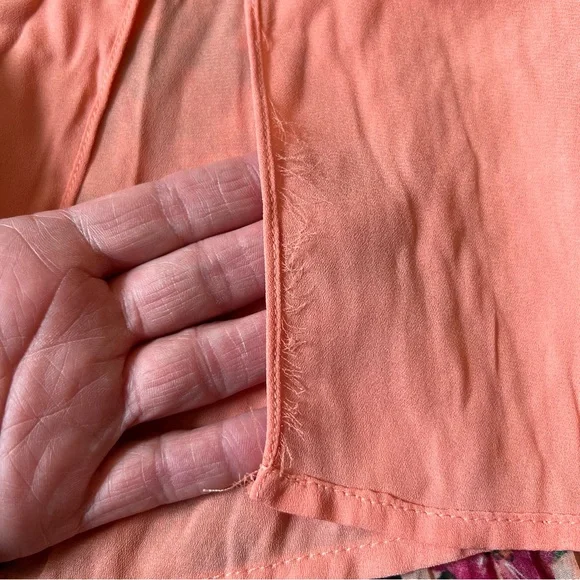 ASTR the label tropics plunge maxi dress in peach fuchsia floral - Picture 11 of 12